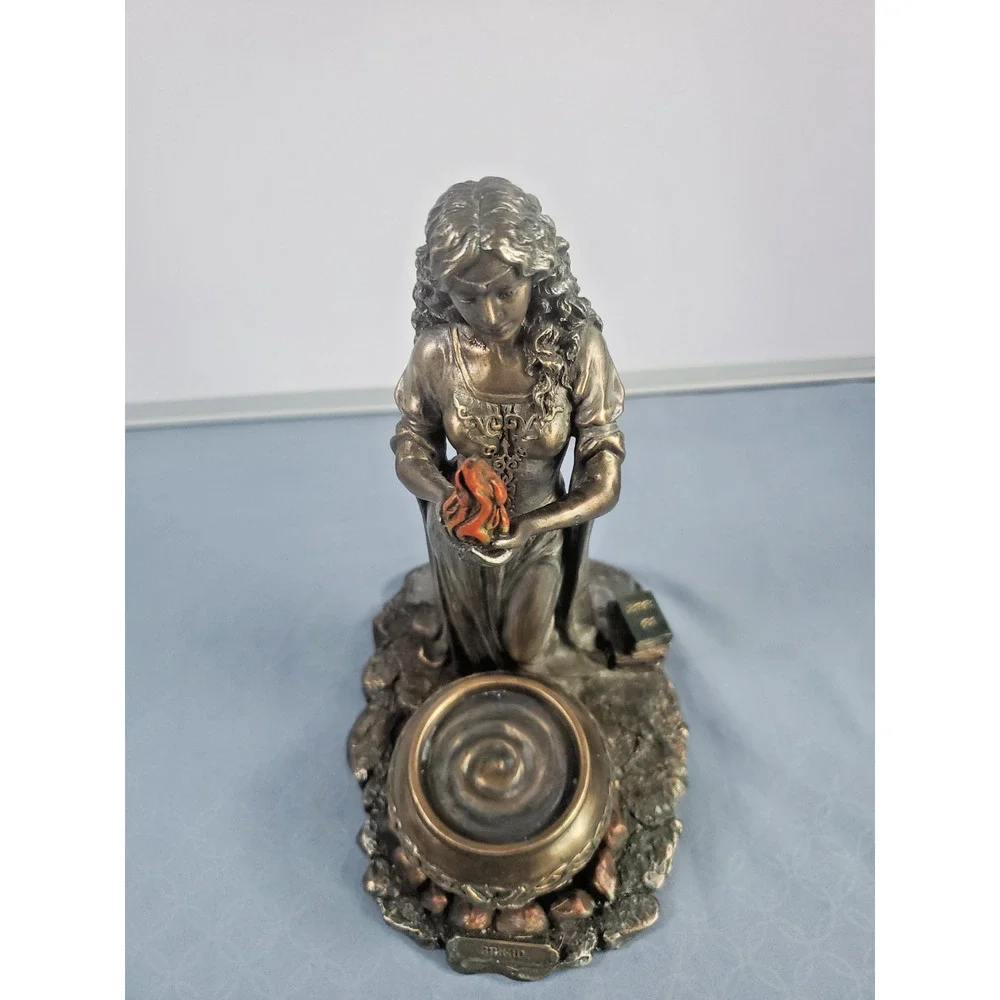 Brigid Goddess Statue: Cold Cast Bronze Finish, Hearth and Home Decor